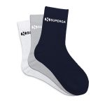 3 Pack Cotton Crew Color White-Grey Ash-Navy