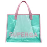 Transparent Shopping Bag pink green water